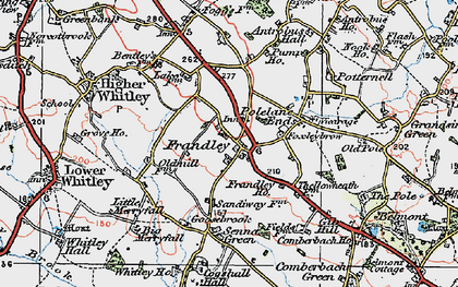 Old map of Frandley in 1923