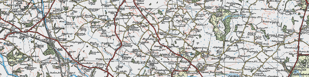 Old map of Frandley in 1923