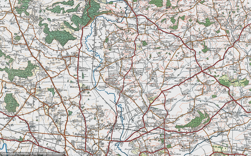 Old Map of Franklands Gate, 1920 in 1920