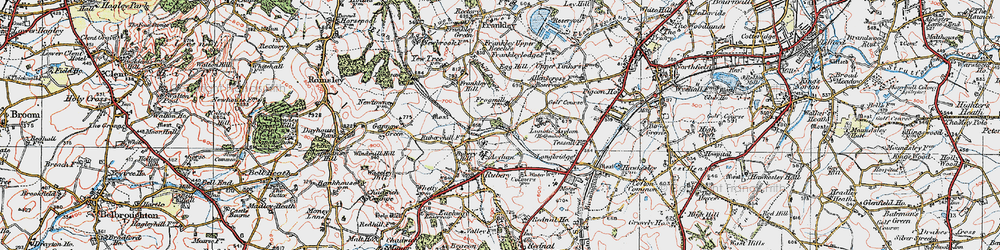 Old map of Frankley in 1921