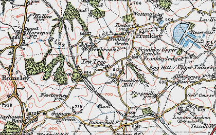 Old map of Frankley Hill in 1921