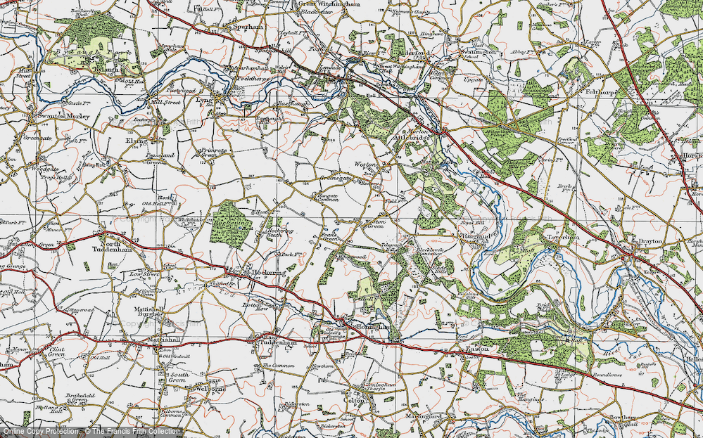 Old Map of Frans Green, 1921 in 1921