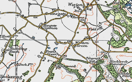 Old map of Frans Green in 1921