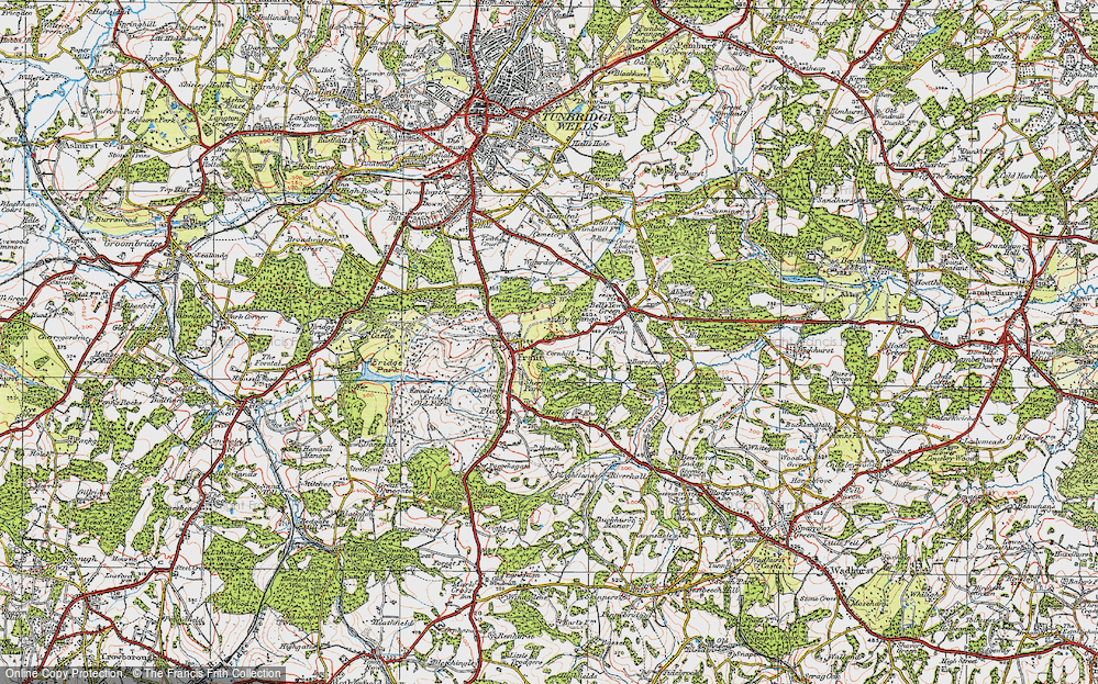 Old Map of Frant, 1920 in 1920