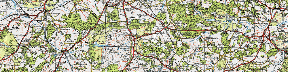 Old map of Frant in 1920