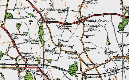 Old map of Frating in 1921