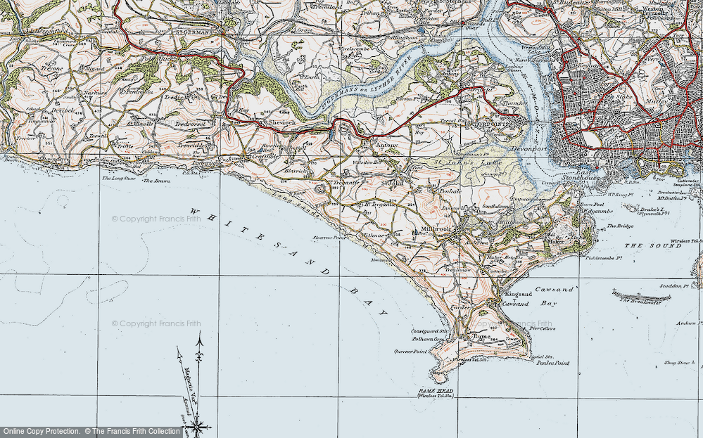 Old Map of Freathy, 1919 in 1919