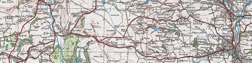 Old map of Whibbersley Cross in 1923