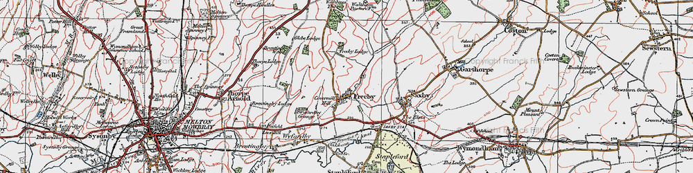 Old map of Freeby in 1921
