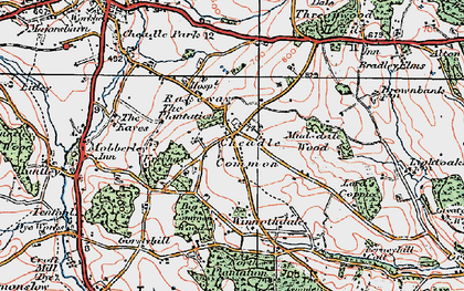 Old map of Freehay in 1921