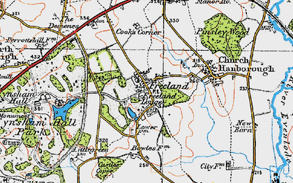 Old map of Freeland in 1919