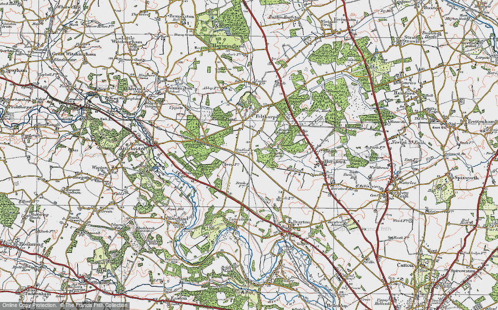 Old Map of Freeland Corner, 1922 in 1922