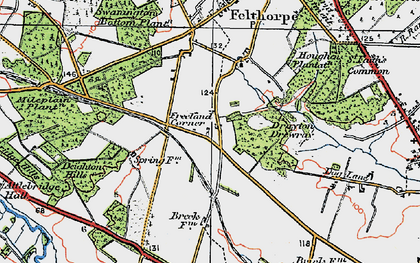 Old map of Freeland Corner in 1922