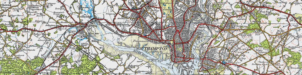 Old map of Freemantle in 1919
