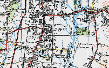 Old map of Freezy Water in 1920