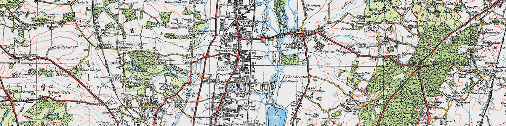 Old map of Freezy Water in 1920