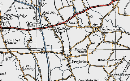 Old map of Freiston in 1922