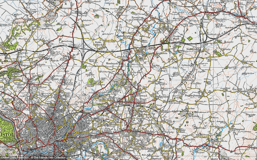 Old Map of Frenchay, 1919 in 1919