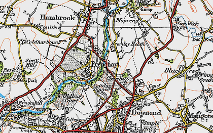 Old map of Frenchay in 1919