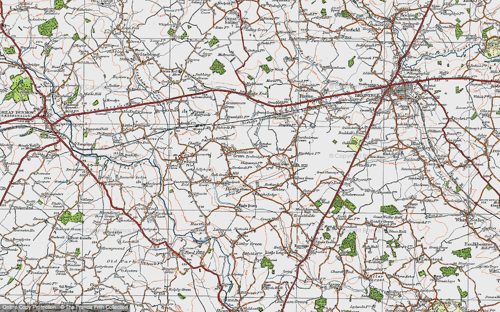 Old Map of Frenches Green, 1919 in 1919