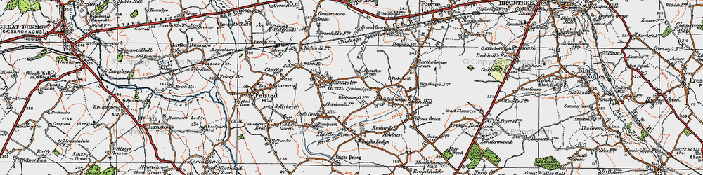 Old map of Frenches Green in 1919
