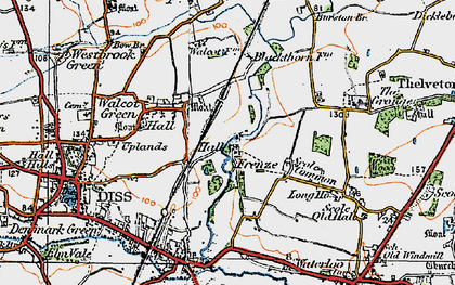 Old map of Frenze in 1921