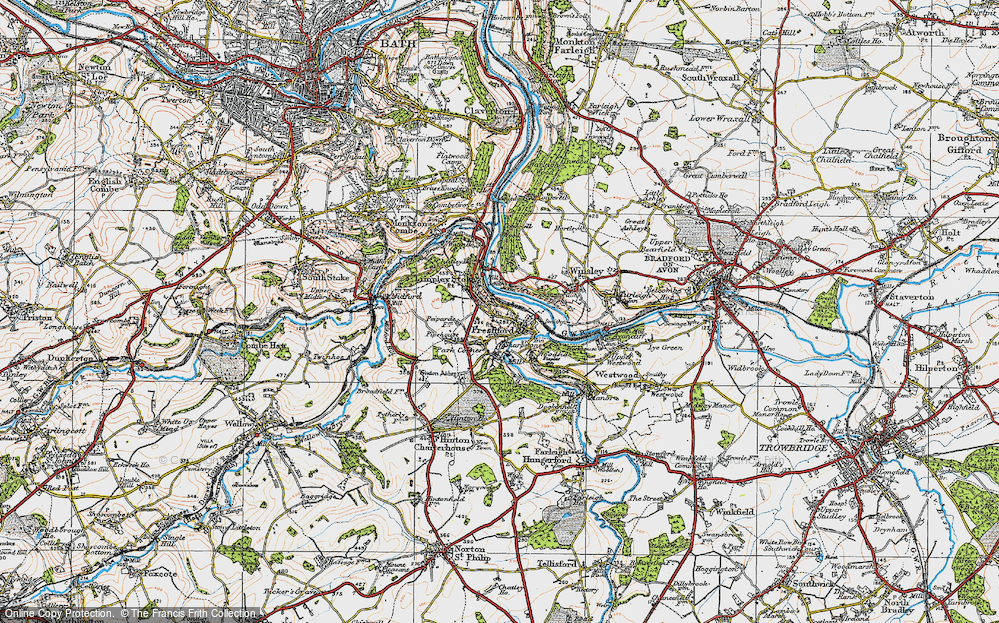 Old Map of Freshford, 1919 in 1919