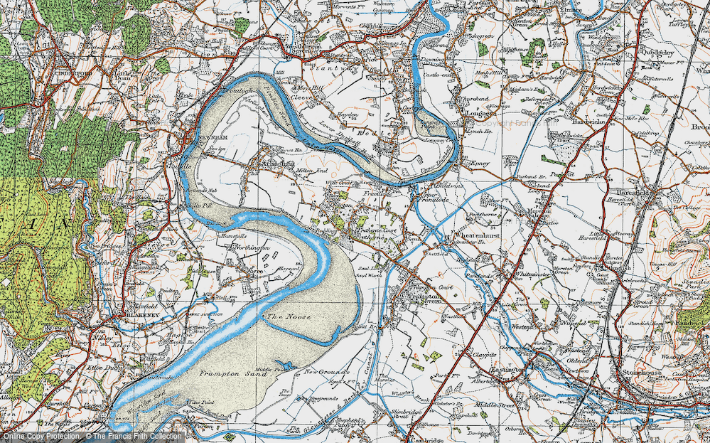Old Map of Fretherne, 1919 in 1919