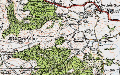 Old map of Walfords' Gibbet in 1919