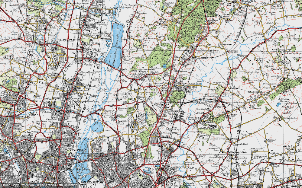 Old Map of Friday Hill, 1920 in 1920