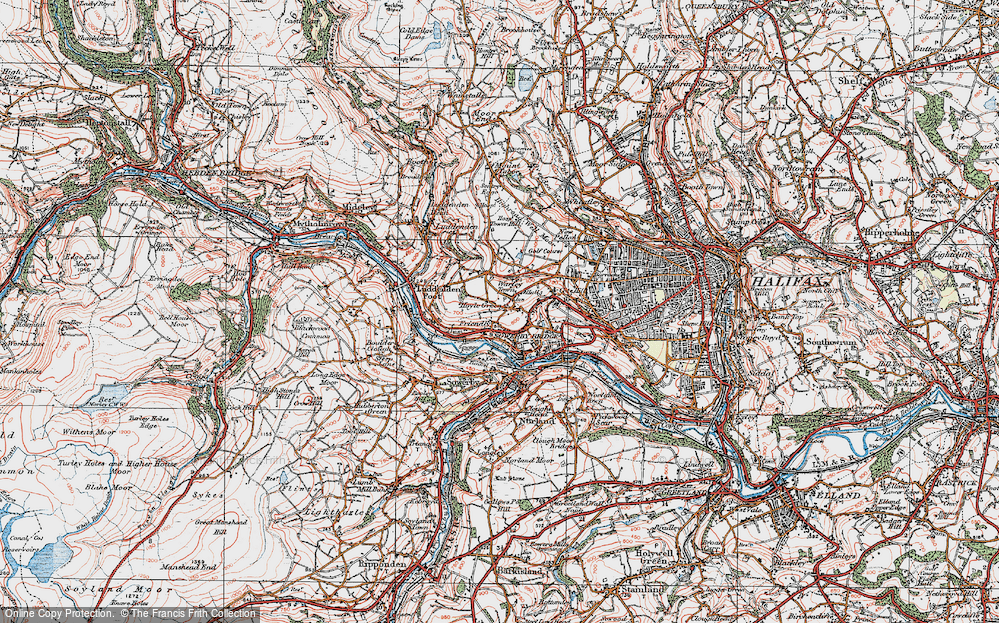 Old Map of Friendly, 1925 in 1925