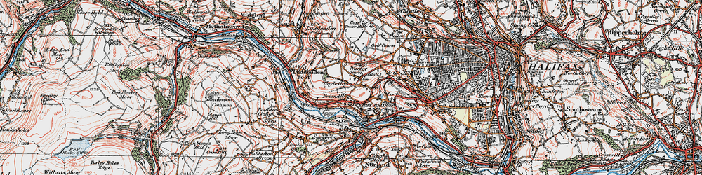 Old map of Friendly in 1925