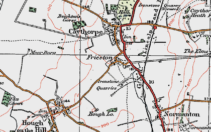 Old map of Frieston in 1922