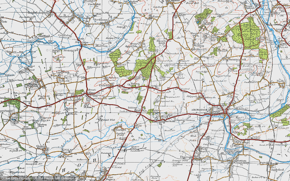 Old Map of Frilford Heath, 1919 in 1919