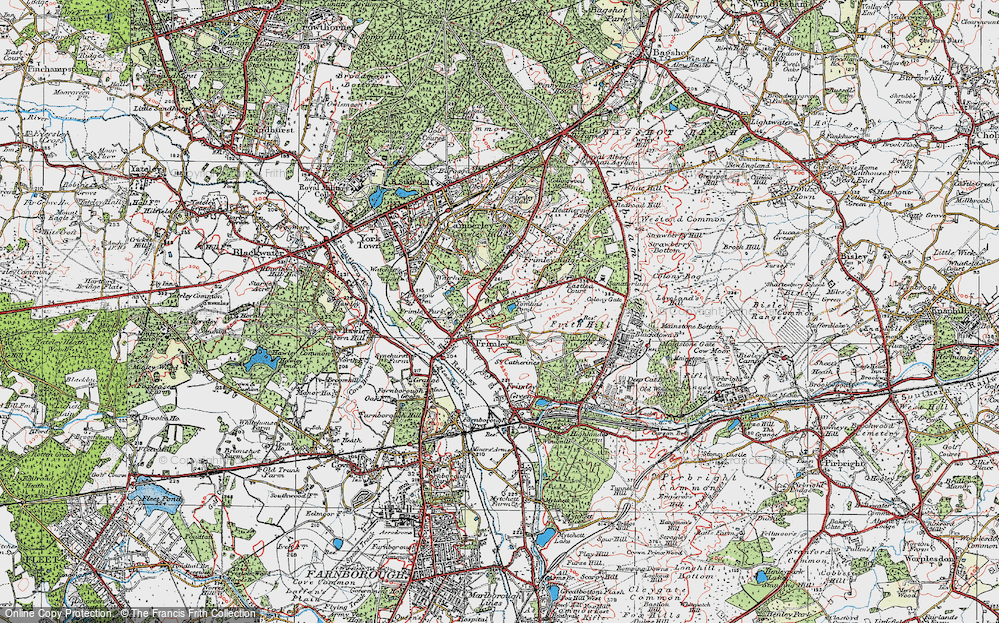 Old Map of Frimley, 1919 in 1919