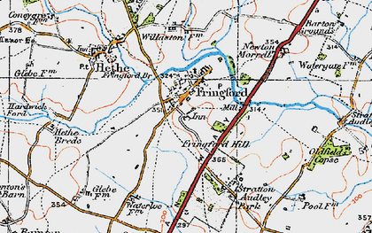 Old map of Fringford in 1919