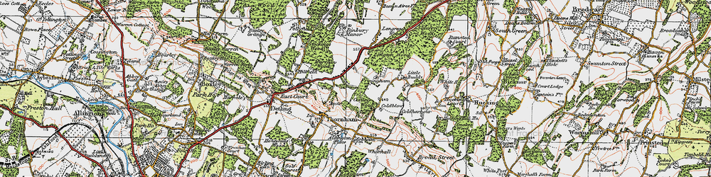 Old map of Friningham in 1921
