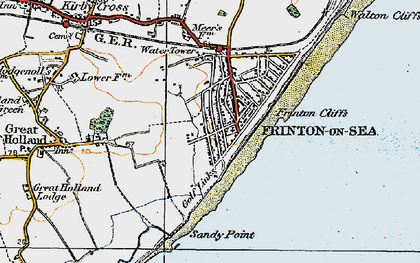 Old map of Frinton-On-Sea in 1921