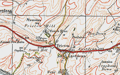 Old map of Friston in 1920