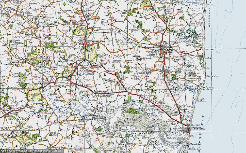 Old Map of Historic Map covering Black Heath Wood in 1921