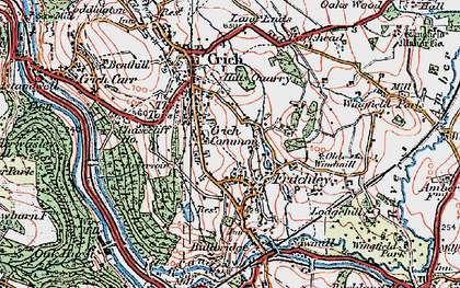 Old map of Briars, The in 1921