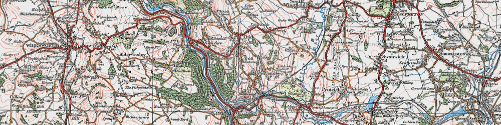 Old map of Fritchley in 1921