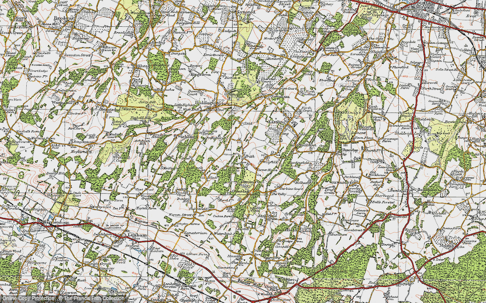 Old Map of Frith, 1921 in 1921