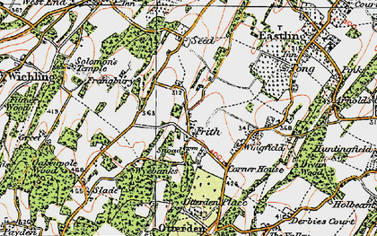 Old map of Frith in 1921