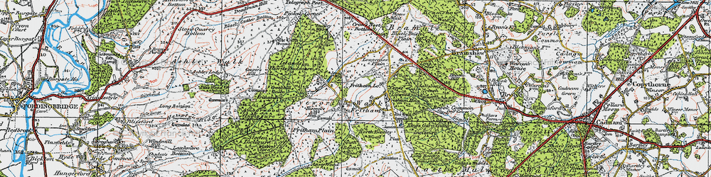 Old map of Butt, The in 1919