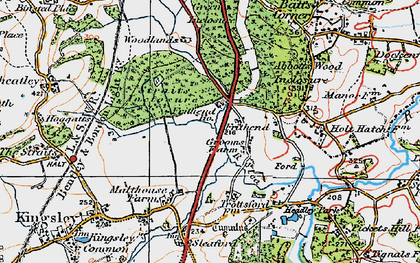 Old map of Frithend in 1919