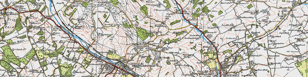 Old map of Frithsden in 1920