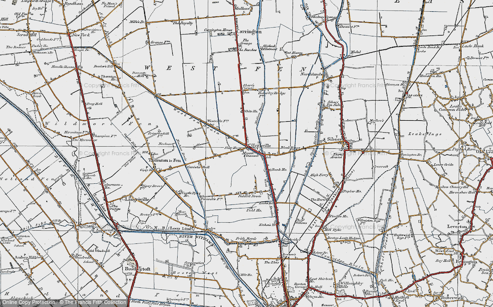 Old Map of Frithville, 1922 in 1922