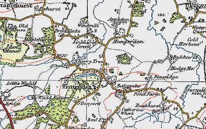 Old map of Bubhurst in 1921