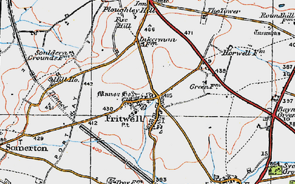 Old map of Fritwell in 1919